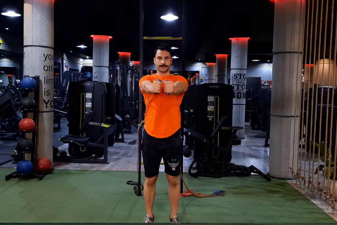 پرس سینه دست جفت موازی با کش