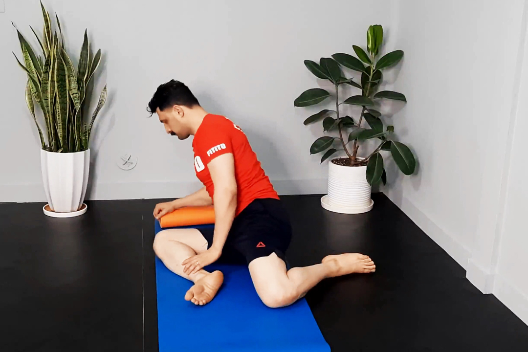 چرخش تنه داخل بدن به پهلو خوابیده